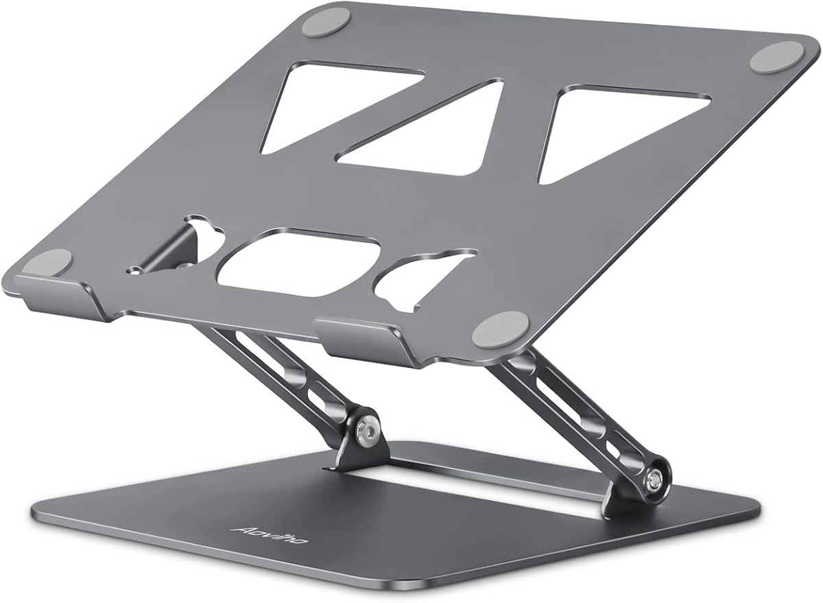 Adjustable Laptop Stand for Desk, Portable Laptop Stand Holder and Riser by Aoviho