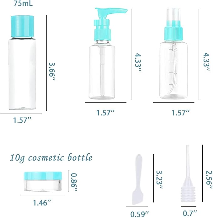 Vitog Travel Bottles Kit, TSA Approved Leak Proof Portable Toiletry Containers - Image 2