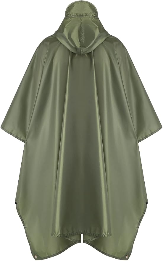 salamra Hooded Rain Poncho Waterproof Raincoat Jacket - Image 7