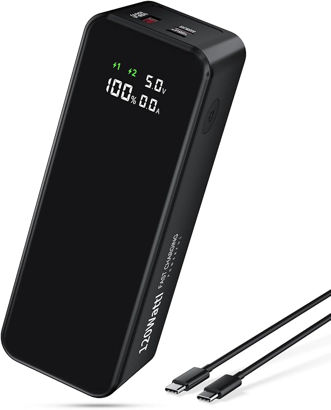 27000mah Power Bank, High Capacity 3-Port Laptop Portable Charger, 120 W Fast by WOXABHSL