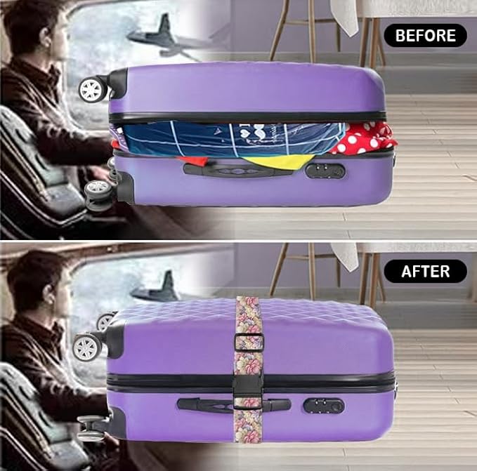 Luggage Straps for Suitcases Travel Belt Accessories, Cute Suitcase Strap - Image 3