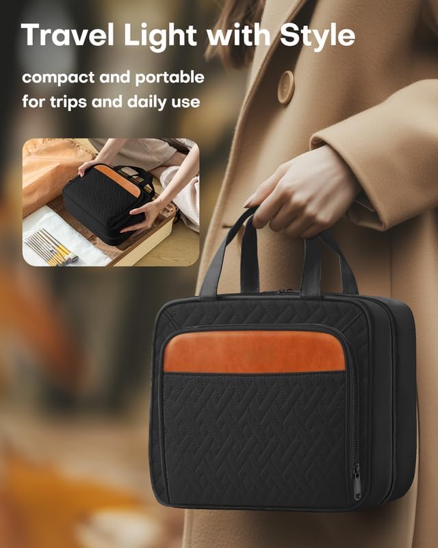 HOTOR Travel Toiletry Bag for Women & Men, Waterproof Makeup Bag - Image 6