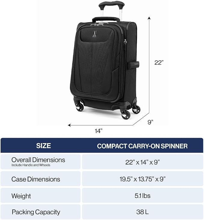 Travelpro Maxlite 5 Softside Expandable Carry on Luggage - Image 6