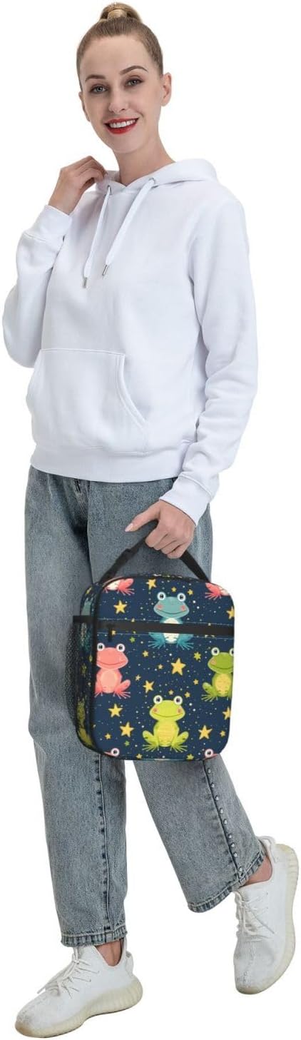 Frog Insulated Lunch Box for Women Men Frog Lunch Bag for Travel, or Fishing - Image 8