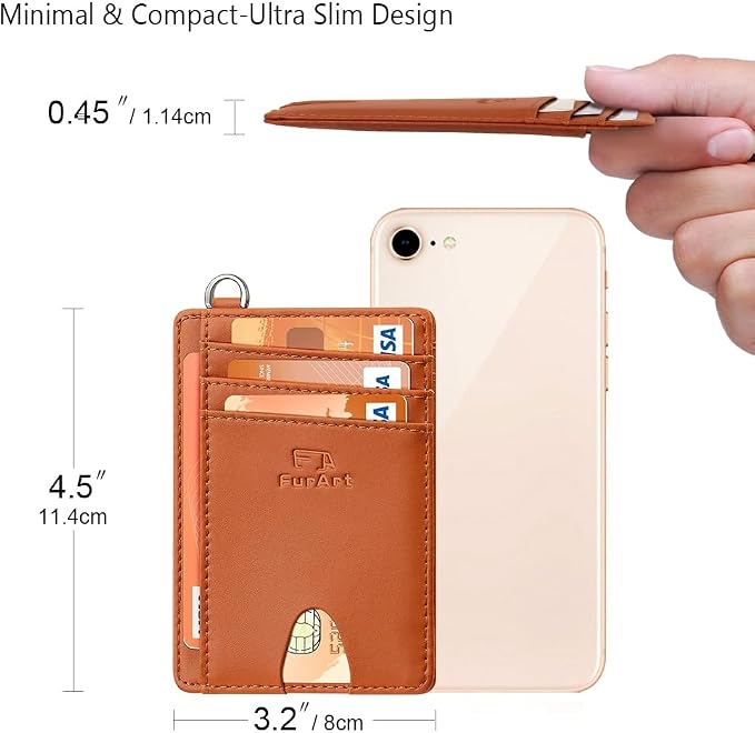 FurArt Slim Minimalist Wallet, Front Pocket Wallets, RFID Blocking, Credit Card - Image 7