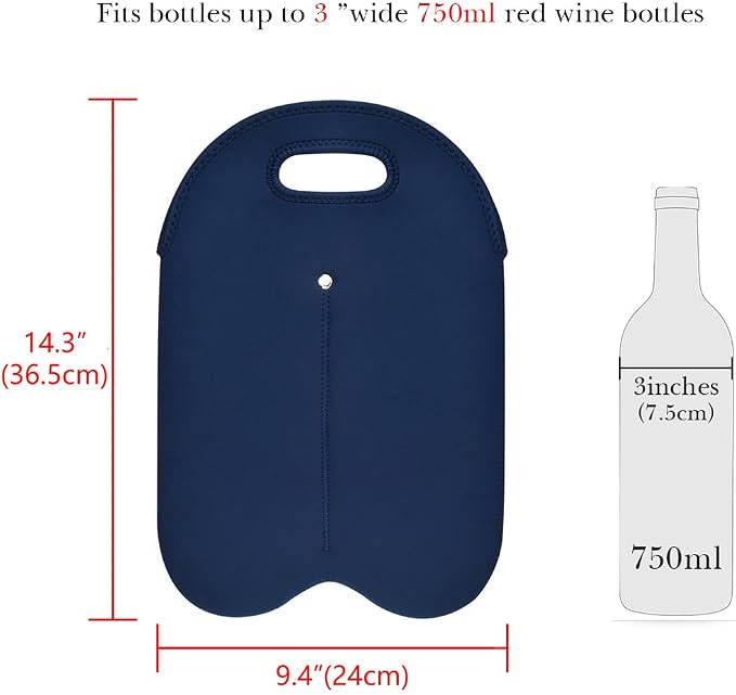 Linkidea Wine Travel Carrier & Cooler Bag, Wine Carrying Tote Picnic Cooler - Image 6