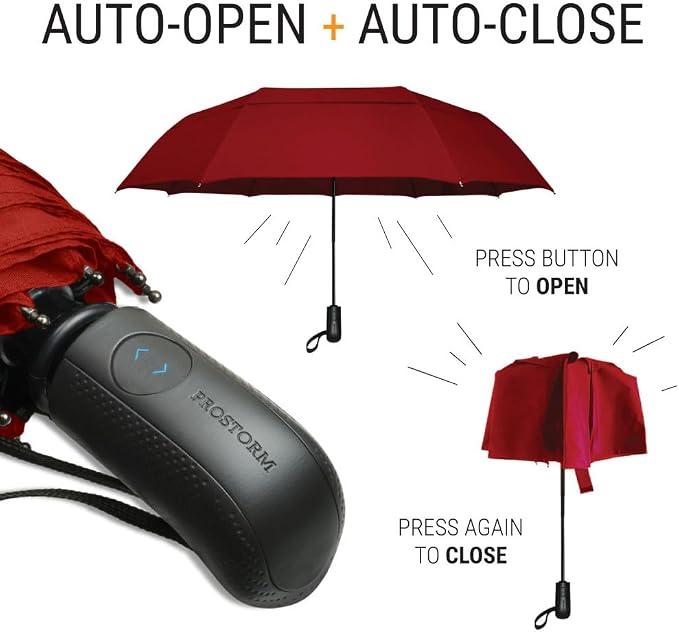 Vented Travel Umbrella | Strong Compact Windproof Umbrella | Top Pick by - Image 3
