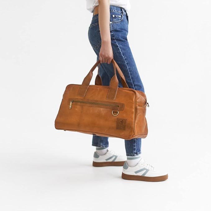Berliner Bags Vintage Genuine Leather Duffle Bag Austin M - Image 2