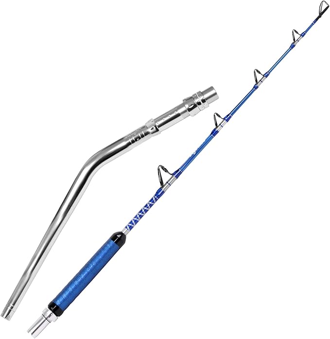 Fiblink Bent Butt Fishing Rod 2-Piece Saltwater Offshore Trolling Rod - Image 2