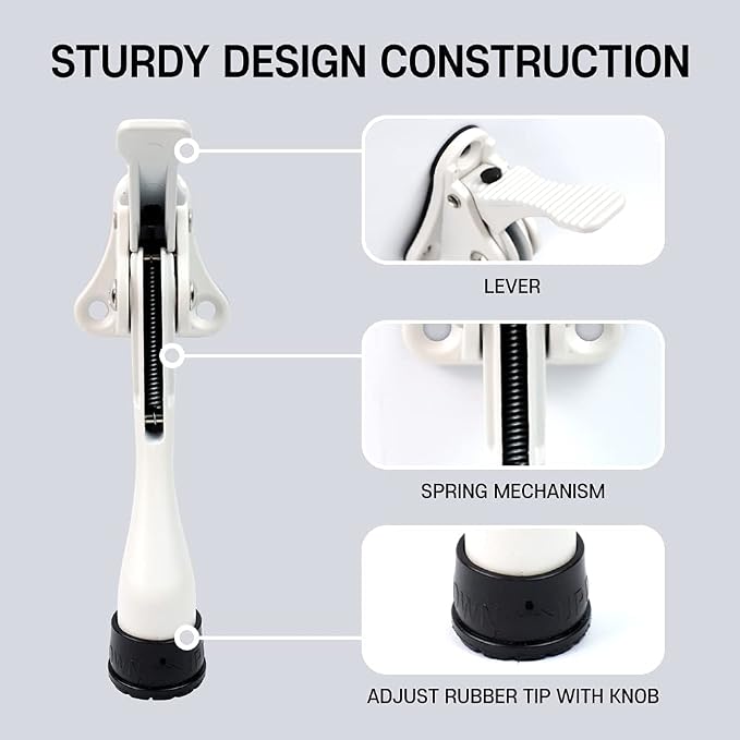 One Touch Kickdown Door Stopper, Door Holder, Heavy Duty Door Stops, Bottom of - Image 7