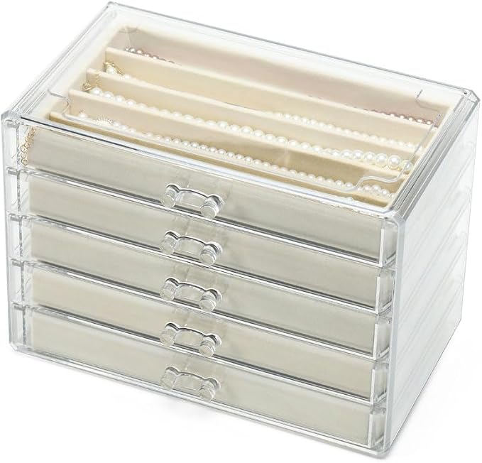 5 Drawers Necklace Organizer Storage, Tray - Image 2