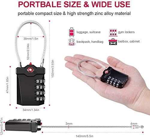 ZHEGE TSA Luggage Locks, Zipper Lock - Image 5