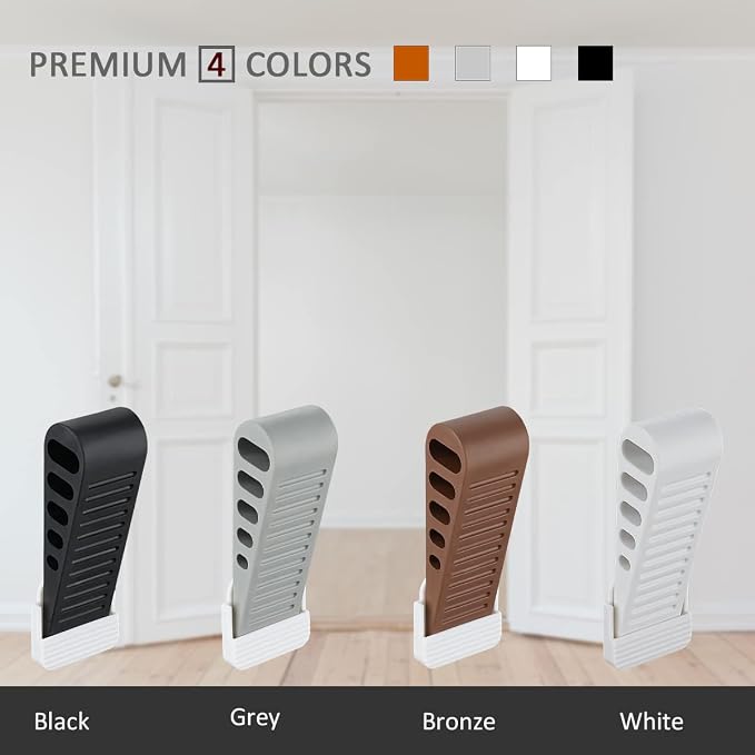 JQK Rubber Door Stopper Wedge, Bronze 3 Pack Soft TPR Premium Door Stops - Image 9