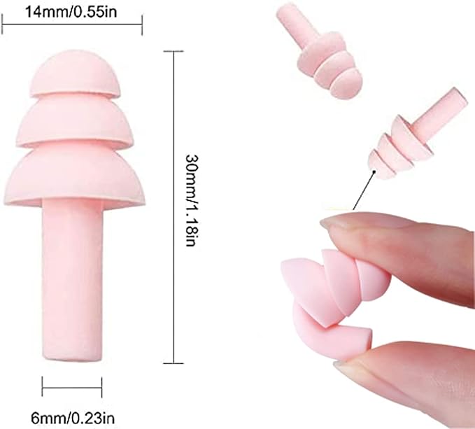 Earplugs for Sleeping Noise Cancelling Reusable Silicone Ear Plugs Suitable for - Image 7