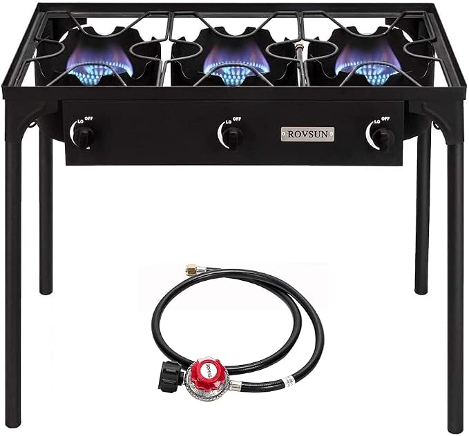ROVSUN 2/3 Burner Outdoor Propane Gas Stove High Pressure Stand Cooker by ROVSUN