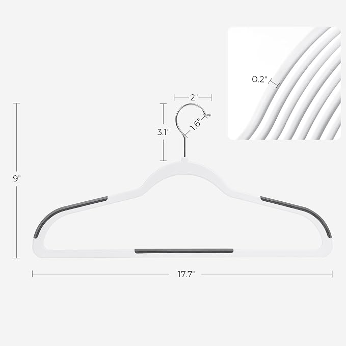 SONGMICS Clothes Hangers, Space-Saving, 0.2 Inches Thick, 17.7 Inches Wide - Image 7