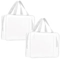2Pcs Crystal Clear PVC Travel Toiletry Bag Kit by ROYBENS