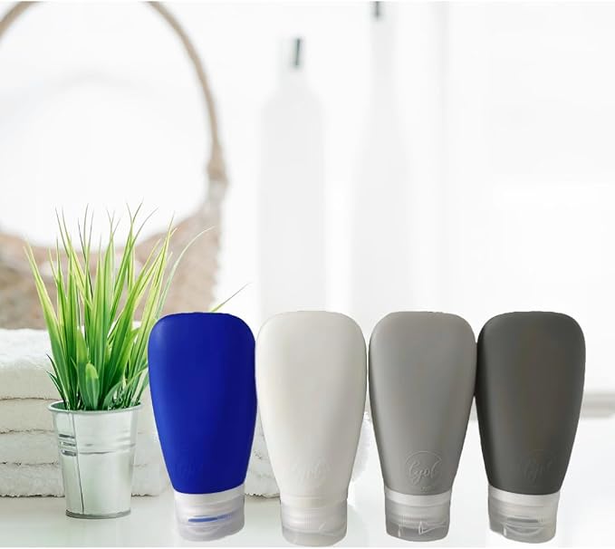 Travel Bottles for Toiletries, TSA Approved 3oz Leak Proof Silicone Refillable - Image 4