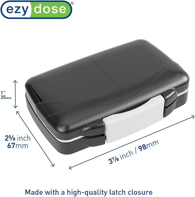 EZY DOSE Moisture-Proof Pill Case, Medicine Planner, Vitamin Organizer Box - Image 3