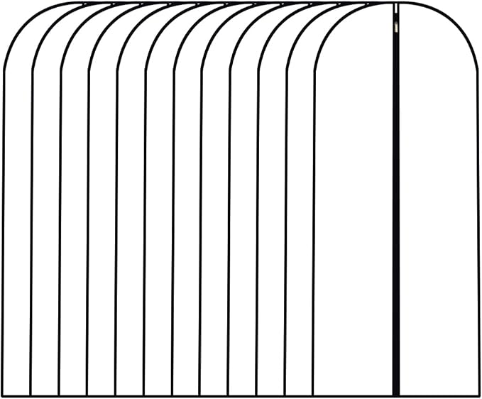 Garment Bags for Hanging Clothes 12 PCS Transparent Dress Bag for Traveling by HomeClean
