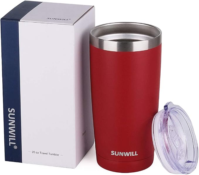 SUNWILL Travel Coffee Tumbler 20 oz, Insulated Mug - Image 4