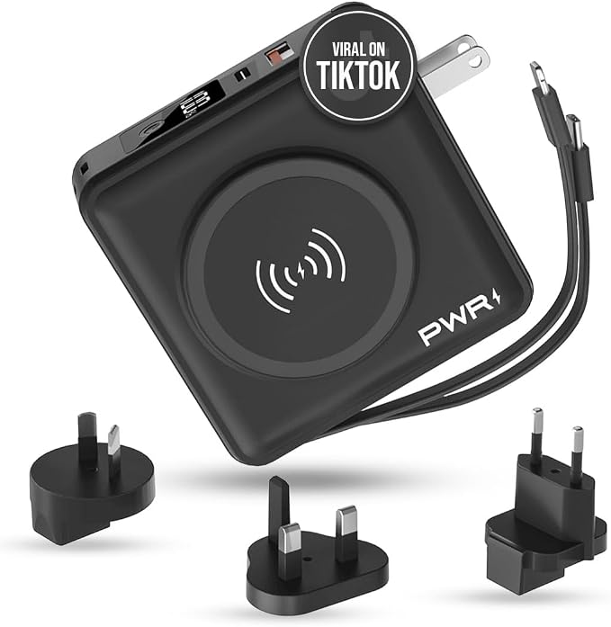 PWR Travel PRO 5-in-1 Power Bank – 10, 000mAh by PWRMOBILE