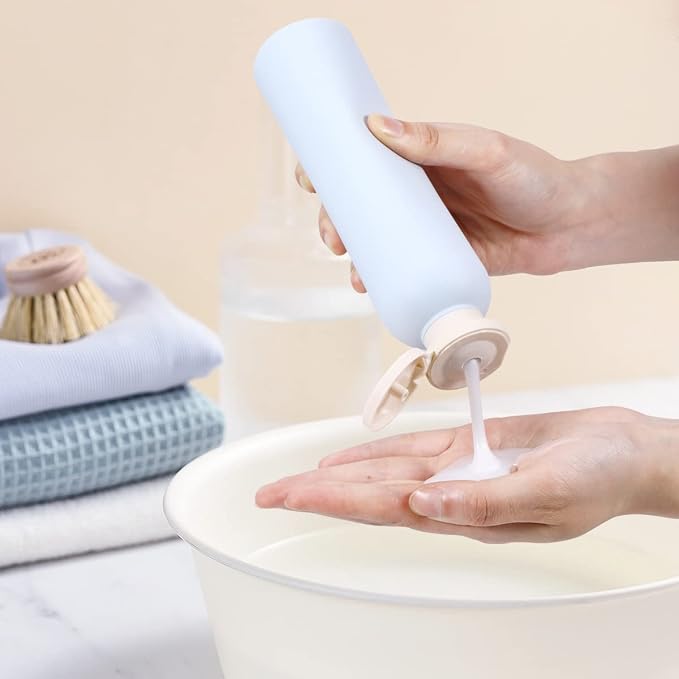 8.8 oz Travel Shampoo Bottles, Refillable Flip Cap Squeeze Bottles - Image 3