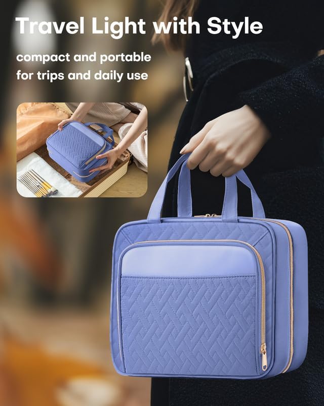 HOTOR Travel Toiletry Bag for Women & Men, Waterproof Makeup Bag - Image 6