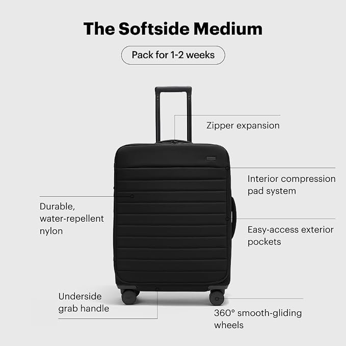 Away Softside Medium Checked Suitcase, 26 Inch Lightweight, Expandable Luggage - Image 3