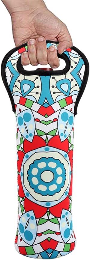 Neoprene Wine Tote Insulated Bag Single Bottle Wine Carrier Built Wine Bottle - Image 4