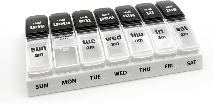 EZY DOSE Weekly Daily AM/PM Pill Case, Medicine Planner, Vitamin Organizer - Image 6