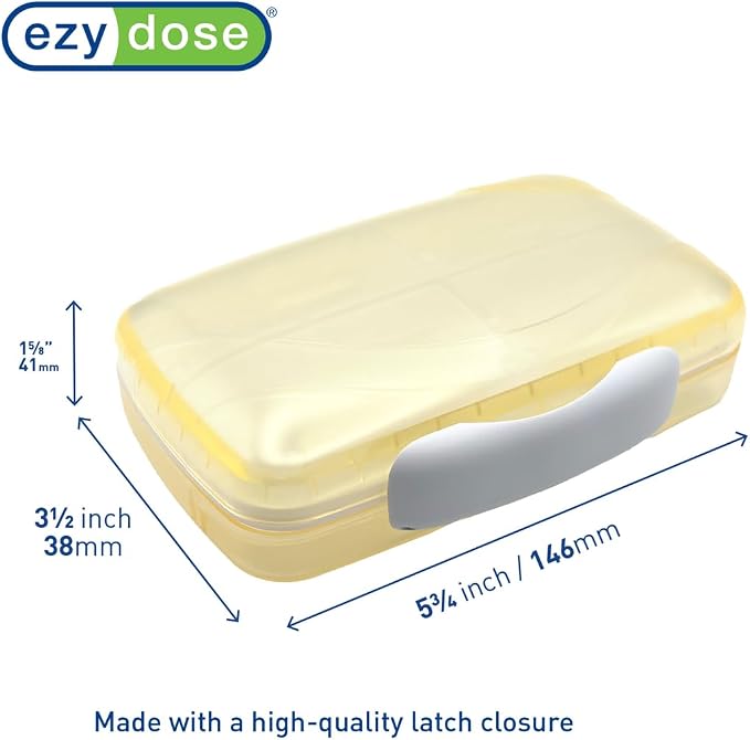 EZY DOSE Moisture-Proof Pill Case, Medicine Planner, Vitamin Organizer Box - Image 3