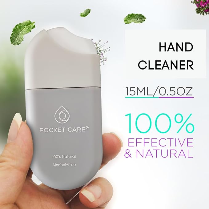 POCKET CARE | 3 Pack Unscented Hand Moisturizing cleanser Spray .50 Fl OZ each - Image 3