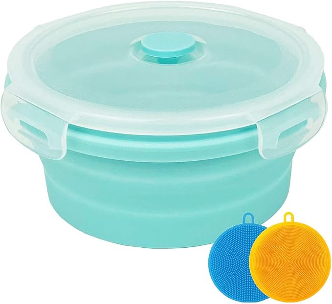 Collapsible Bowl Silicone Collapsible Container Food Storage Containers by CARTINTS