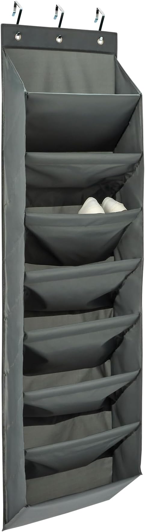 Amazon Basics 8 Tier Over the Door Shoe Organizer, Dark Grey by AmazonBasics