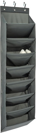 Amazon Basics 8 Tier Over the Door Shoe Organizer, Dark Grey by AmazonBasics