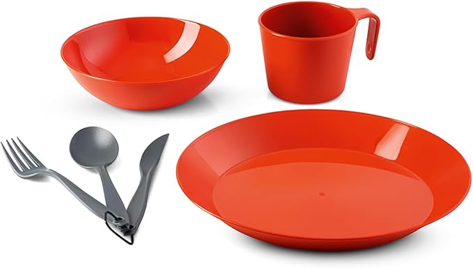 GSI Outdoors Cascadian 1 Person Table Set I 6-Piece Camping, Backpacking Mess by GSIOutdoors