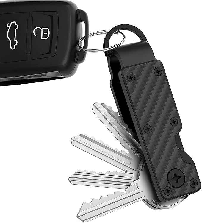 Key Organizer, Minimalist Silent Key Fob, Compact EDC Key Chain, Silent Key by Unknown