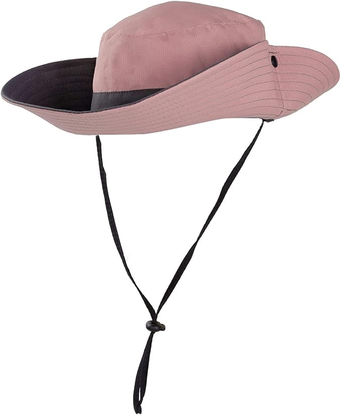 Rosoz Ponytail Sun Bucket Hats for Women UV Protection Foldable Mesh Wide Brim - Image 2