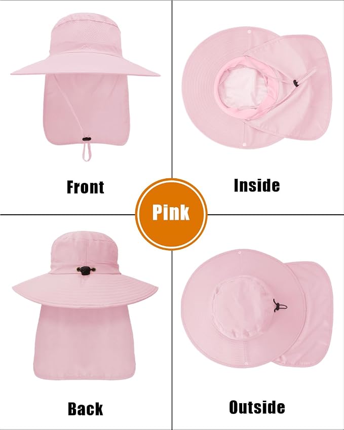 Outdoor Sun Hats with Stowable Neck Flap - Image 2