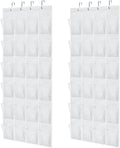 GORILLA GRIP Over the Door Shoe Organizer, 2 Pack, 24 Breathable Mesh Pockets by GorillaGrip