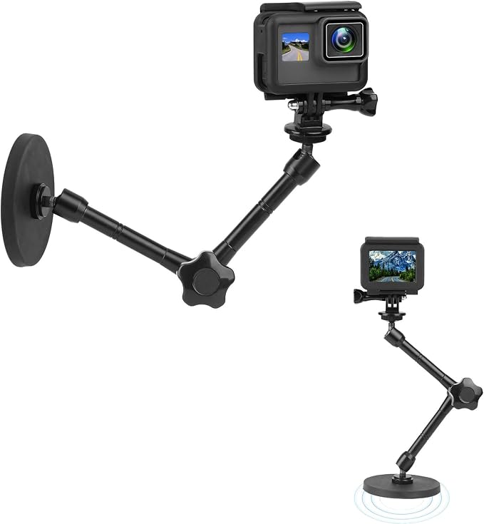 Magnetic Camera Mount for GoPro Hero/Insta 360 / DJI OSMO/AKASO Action Camera by Mippko