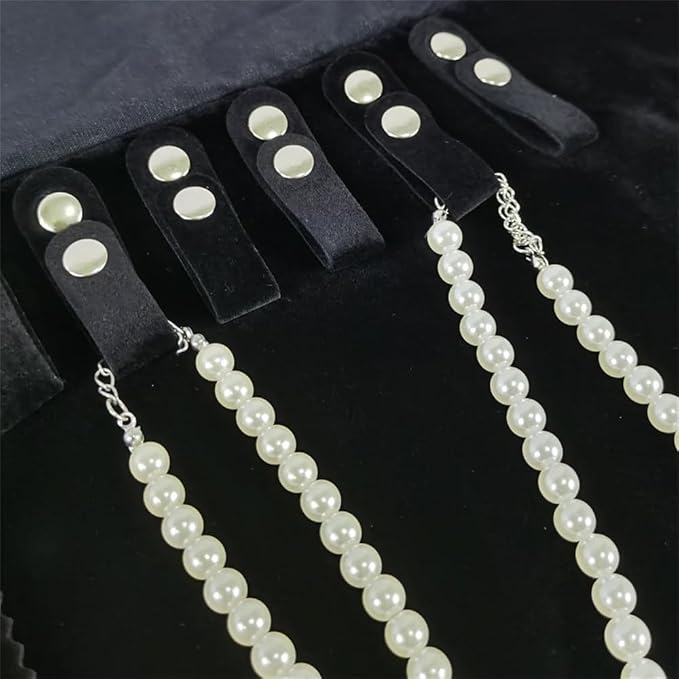 Velvet Travel Jewelry Case Roll Bag Organizer - Image 9