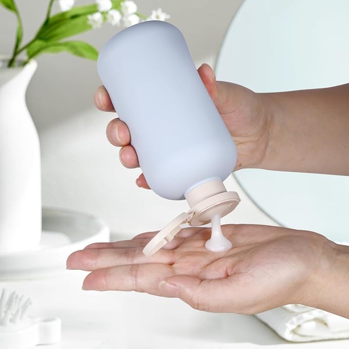 6.8 oz Plastic Travel Shampoo Bottles, Refillable Flip Cap Squeeze Bottles - Image 5