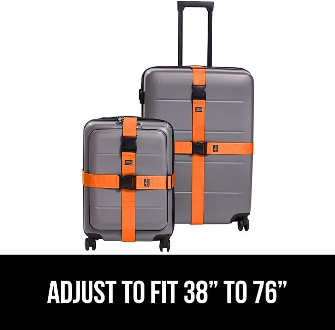 GORILLA GRIP Heavy Duty 4 Pack Adjustable Luggage Straps - Image 8