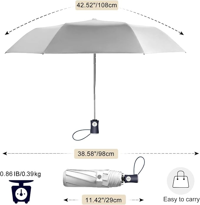 Cuby UV Sun Umbrella Compact Folding Umbrella lightweight Portable Manual - Image 5