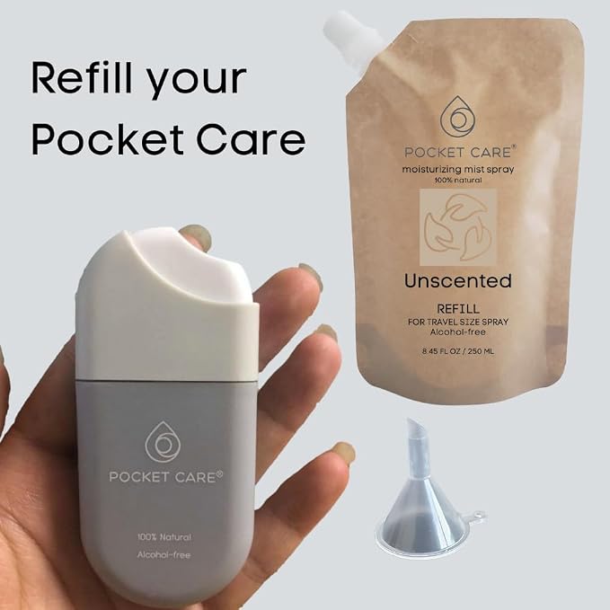 POCKET CARE | 2 Pack Unscented Hand Moisturizing cleanser Spray .50 Fl OZ each - Image 7