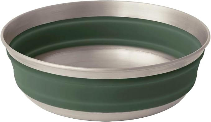 Sea to Summit Detour Stainless Steel Collapsible Bowl, Laurel Wreath Green by SeaToSummit