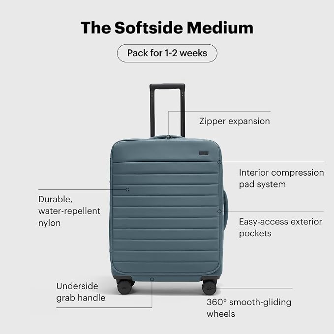 Away Softside Medium Checked Suitcase, 26 Inch Lightweight, Expandable Luggage - Image 3
