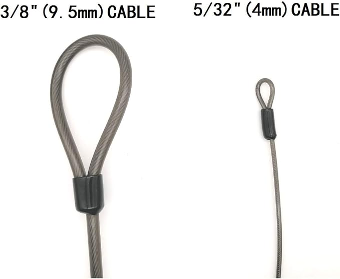 4mm Thick（5/32"） 7FT, 30FT Braided Steel Coated Thin Security Cable Anti-Lost - Image 4